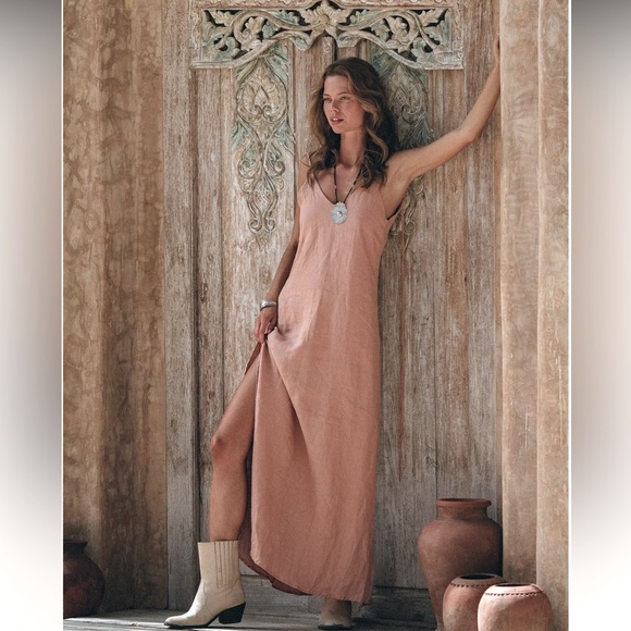 Linen Boho Long Dress - Picture 4 of 6